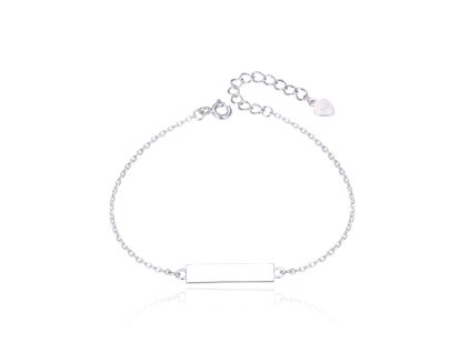 Stříbrný náramek s obdélníkovým přívěskem - možnost gravírování