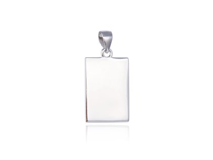 Stříbrný přívěsek obdélník 18 x 12 mm - možnost gravírování