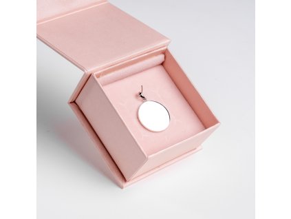 Stříbrný přívěsek kulatá destička 20 mm - možnost gravírání