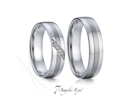 Ocelový pánský snubní prsten 004 - Charles