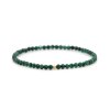 Malachitový náramek se 14 kt zlatou kuličkou