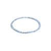 Akvamarínový náramek se stříbrnou kuličkou