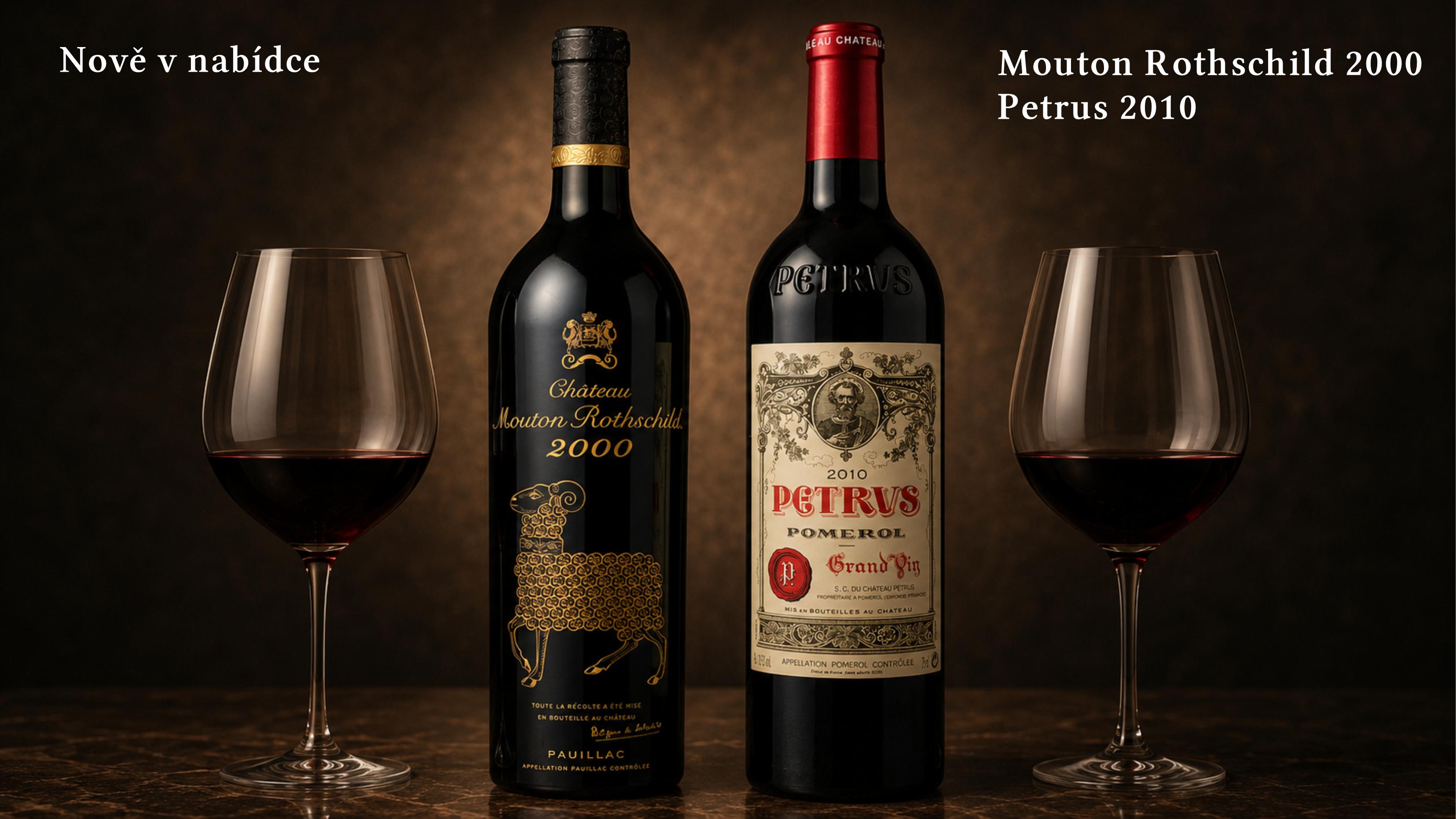 Mouton Rothschild 2000 a Petrus 2010