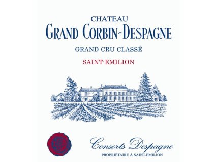 Château Grand Corbin Despagne - kompletní nabídka (Balení 6 lahví v dřevěné bedýnce, Lahev 0,75 l, Ročník 2021)
