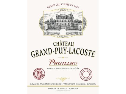 Château Grand Puy Lacoste - kompletní nabídka (Balení 12 lahví v dřevěné bedýnce, Lahev 0,75 l, Ročník 2005)