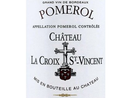 Château La Croix Saint Vincent - kompletní nabídka (Balení 1 lahev samostatně, Lahev 0,75 l, Ročník 2013)