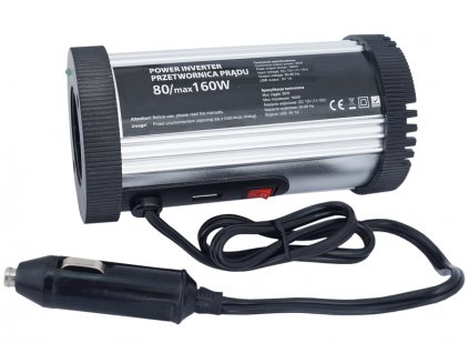 Menič napätia + USB 12V/230V 80/160W