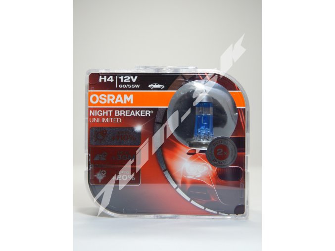 Osram Night breaker +110 % H4 P43t 12V 60.55W duobox