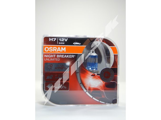 Osram Night Breaker Unlimited +110 % H7 PX26d 12V 55W duobox