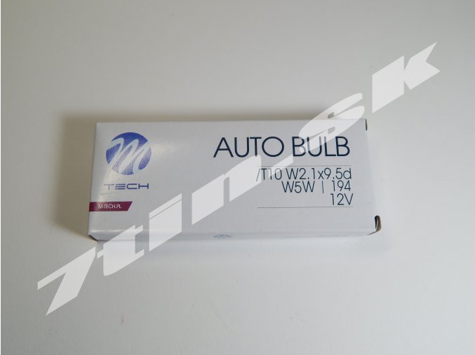 M tech Auto bulb W5W, T10 W2,1x9,5d 12V 5W (10 ks)