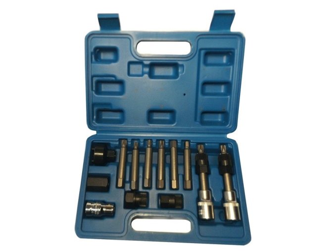 pol pl Zestaw kluczy nasadowych do alternatora 13 cz alternatorow 13pcs Alternator Pulley Remover Install Tool Set Hex Spline Torx Bit Key 1079A FTXC8720 JC 8059 711 3