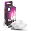 Philips LED žárovka Hue White and Color Ambiance 6W E14 set 2ks 929002294205