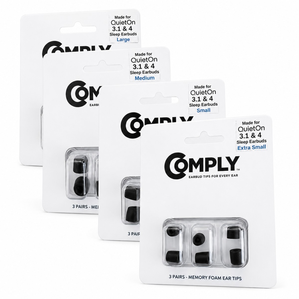 Comply Schaumstoff-Aufsätze für besseren Sitz von QuietOn 4 und 3.1