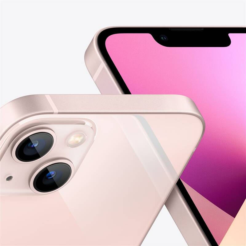 Apple iPhone 13 mini, ružový - pohľad na fotoaparáty