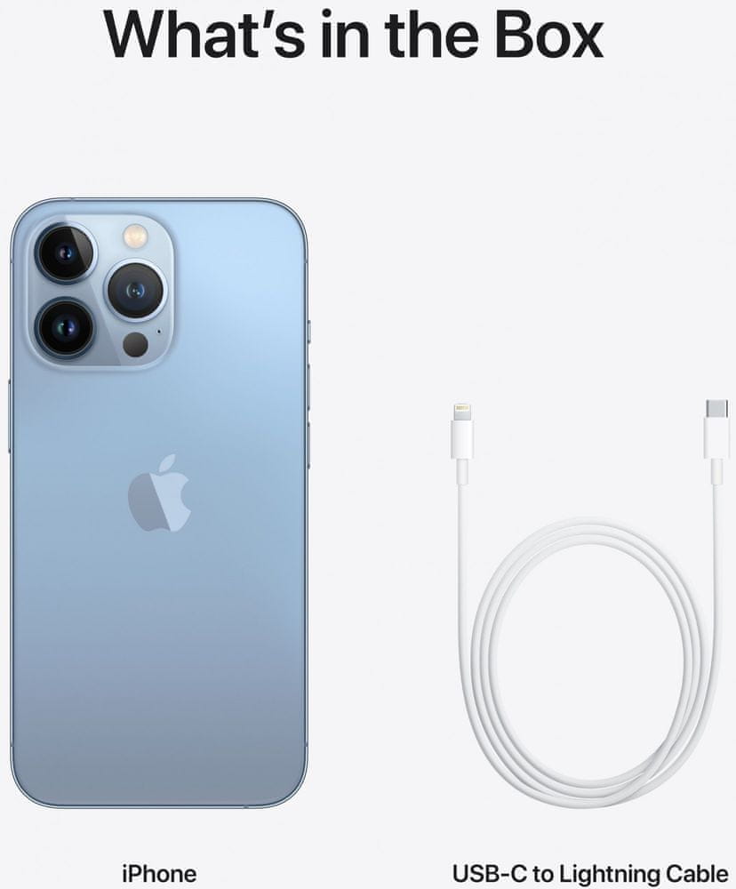 Obsah balenia, Apple iPhone 13 Pro, 512 GB, Modrý-Sierra Blue