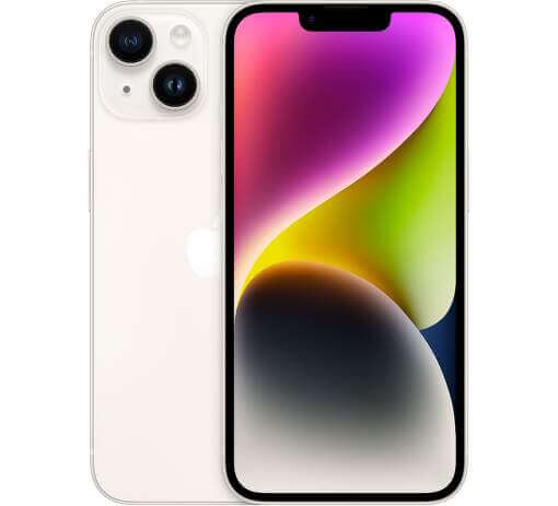 iphone 14, biely, zadný snímač