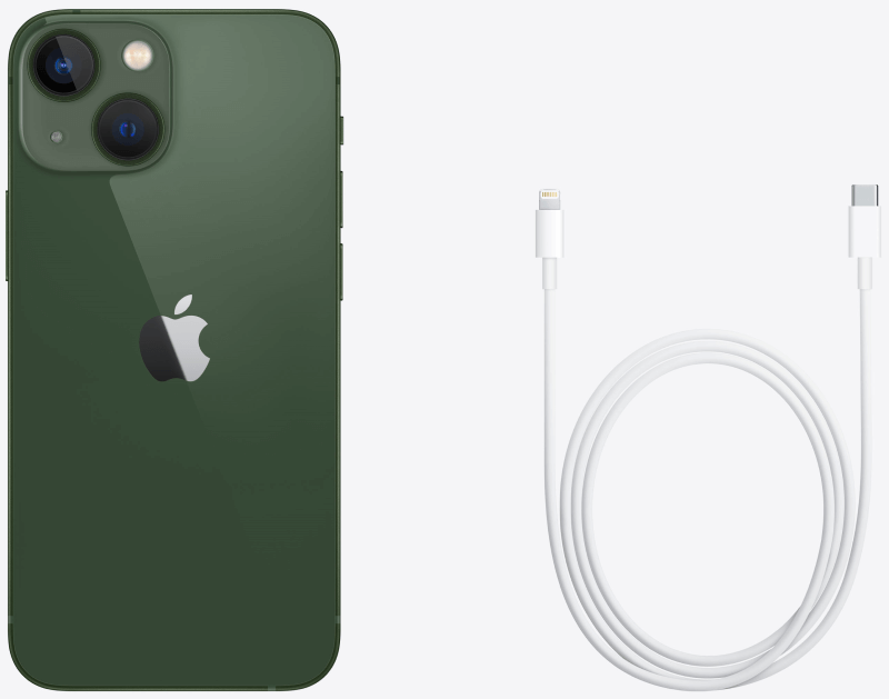 Apple iPhone 13 mini zelena - obsah balenia