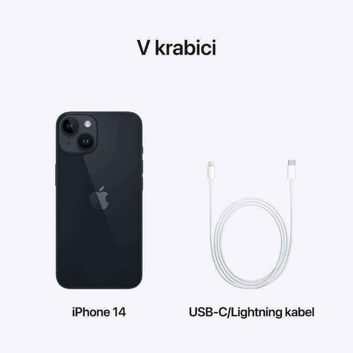 V balení, iPhone 14 Plus, čierny, 128 GB - TVOJFON