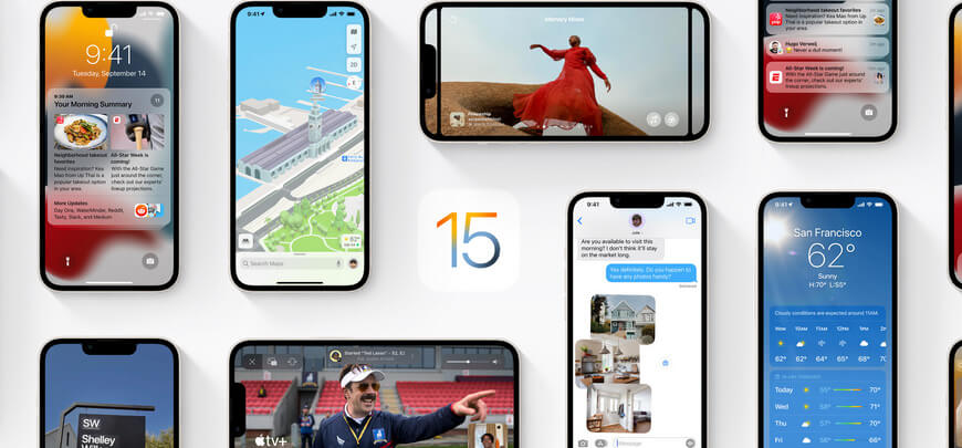 iOs 15 Apple iPhone 13 mini červený