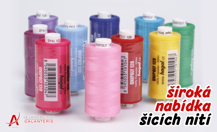Široká nabídka šicích nití Hagal - A-Gross