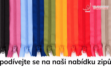 Barevná duha zipů