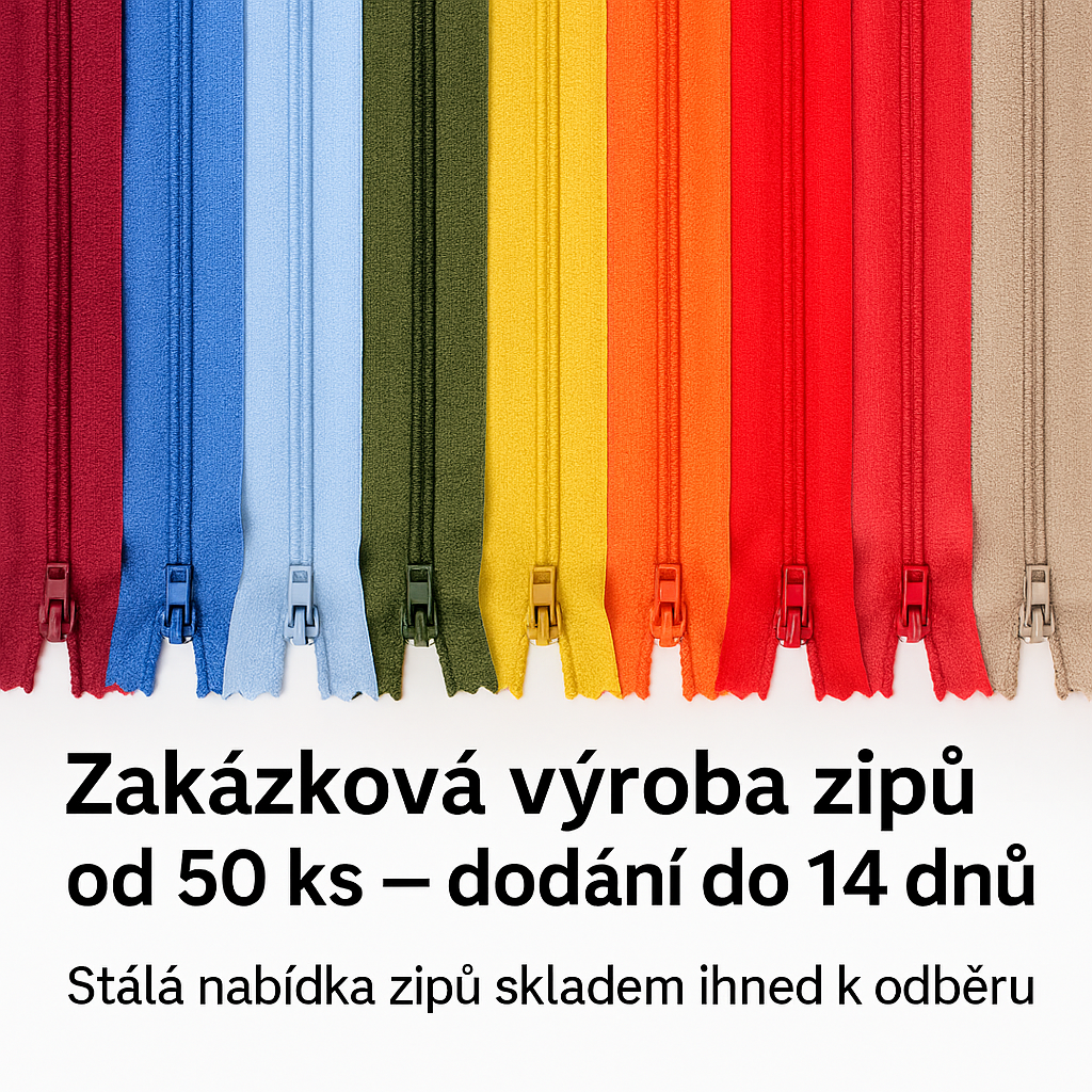 Barevná duha zipů