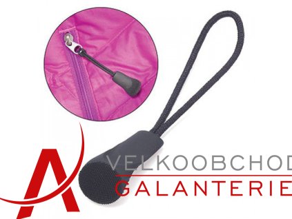 TAHÁČEK NA ZIP S GUMIČKOU