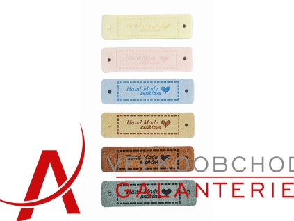 NÁŠIVKA HAND MADE eko kůže 5,5x1,5cm