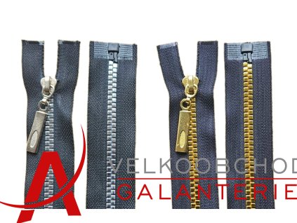 ZIP 6mm KOSTKA METAL 50cm děl.