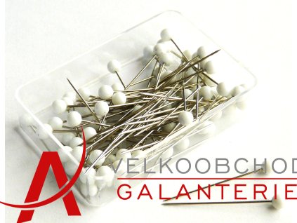 ŠPENDLÍK PLAST.HLAV.BÍLÁ 80ks