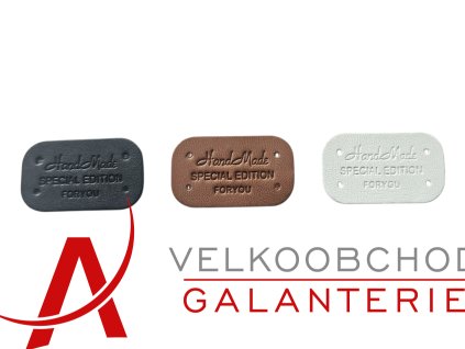 KOŽENÁ APLIK. HAND MADE 3,7x2,3cm