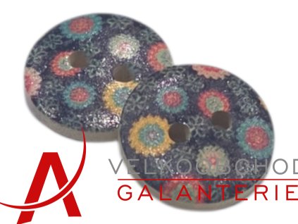 KNOFLÍK DŘEVO POTISK 3440 24