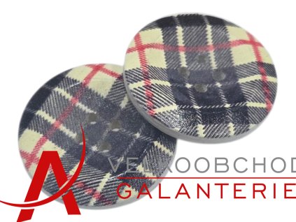 KNOFLÍK DŘEVO POTISK 3442 48