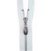ZIP NIKL 60 cm DĚL 5mm OZDOBNÝ (Barva bila 101)