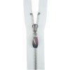 ZIP NIKL 75 cm DĚL 5mm OZDOBNÝ (Barva bila 101)