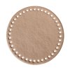 DNO KABELKY KŮŽE KRUH 25 cm (Barva 1 camel)