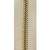ZIP MOSAZ 16 cm NEDĚL 4 mm (Barva 1 smetanový)