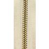 ZIP MOSAZ 20 cm NEDĚL 4 mm (Barva 2 smetanová)
