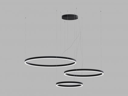 LED2 CIRCLE SET3, B ZÁVĚSNÉ SVÍTIDLO, ČERNÁ 136W 2CCT 3000/4000K