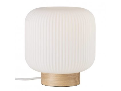 Stolní lampa Nordlux Milford (dřevo, opálové sklo) 48915001