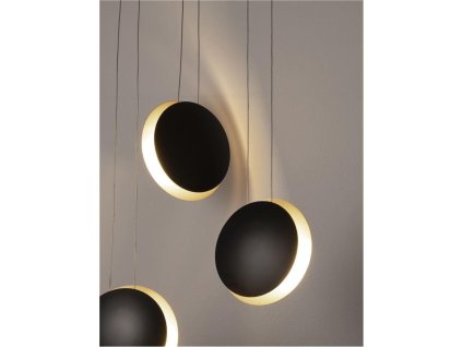 Nova Luce Shell, Dekorativní závěsné svítidlo, Černá/Zlatá LED