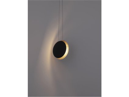 Nova Luce Shell, Dekorativní závěsné svítidlo, Černá/Zlatá LED 7W