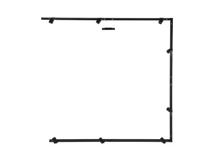 Sestava 1-fázové systému 2x2x2m včetně reflektorů 8xGU10, černá