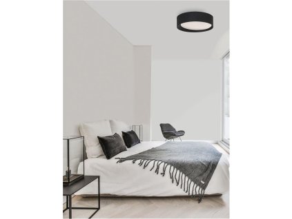 Stropní svítidlo OBY černý hliník a akryl LED 30W 230V 3000K IP20 stmívatelné - NOVA LUCE