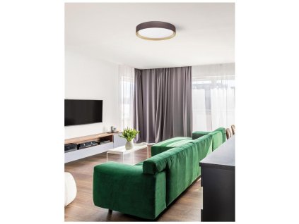 Stropní svítidlo LUTON kávově hnědý hliník matný bílý akrylový difuzor LED 47W 230V 3000K IP20 - NOVA LUCE