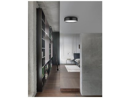 Stropní svítidlo PERLETO stropní svítidlo zvenku matná černá ocel zevnitř matná bílá ocel E27 3x12W - NOVA LUCE