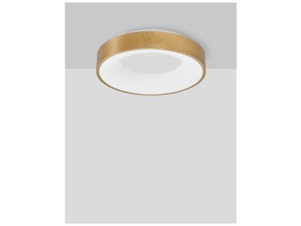 Stropní svítidlo RANDO THIN kartáčovaný zlatý hliník a akryl LED 30W 230V 3000K IP20 stmívatelné - NOVA LUCE