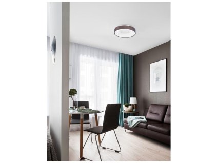 Stropní svítidlo RANDO THIN broušený kávově hnědý hliník a akryl LED 30W 230V 3000K IP20 stmívatelné - NOVA LUCE