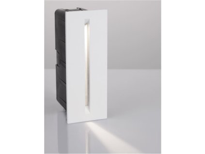 Venkovní zapuštěné svítidlo do zdi AIZEN bílý hliník a čiré sklo LED 3W 3000K 600mA 100-240V 148st. IP54 - NOVA LUCE