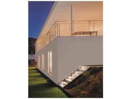 Venkovní zapuštěné svítidlo do zdi PASSAGGIO bílý hliník LED 1W 3000K 3V IP54 délka kabelu 1.80m použijte driver 9020170 - NOVA LUCE